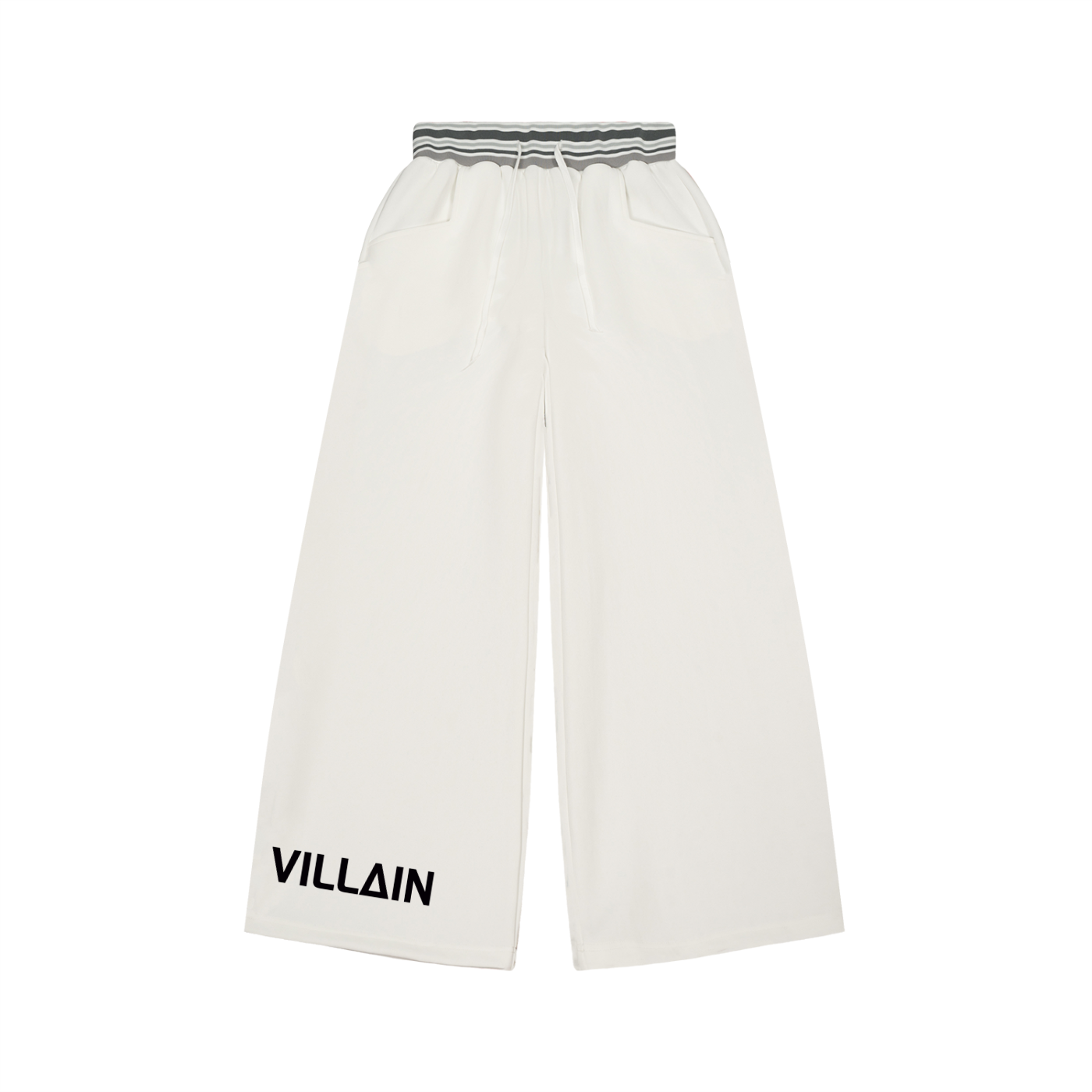 Striped Waist Wide Leg Pants